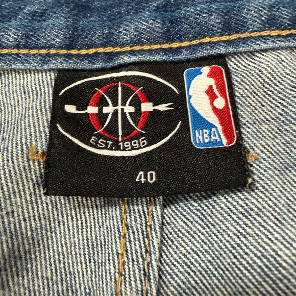 2000s NBA Teams Basketball Patches Straight Jeans 40x35 Y2K Sports Collectibles - Picture 7 of 14